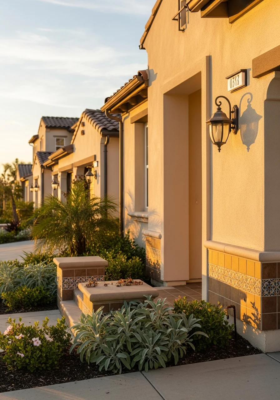 Mission Viejo home exterior with quality finishes and design elements consistent with community standards.