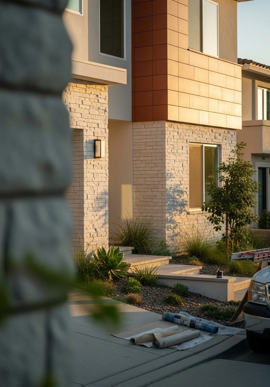 Orange County landscape featuring a mix of residential and commercial properties typical of the region.
